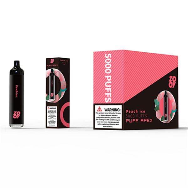 Zooy Bar Apex Puff 6000 5000 Cigarro Eletrônico Descartável Vapes Caneta Puff Descartável Pré-cheia Pods Puffs Bobina de Malha Vaper Desechables Bar Hits Pods Carrinho 5%