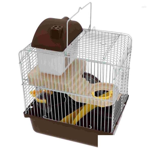 Pequeno animal suprimentos pet hamster gaiola casa de luxo portátil ratos casa habitat decoração gota entrega jardim dhuc1