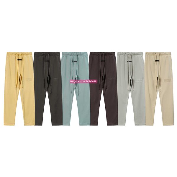 Xbcg 2023 nuovi pantaloni da uomo e da donna High Street Brand Essentialsweatpant Stagione 8 Lettera in silicone timbrata gamba dritta allentata con velluto Sweetheart