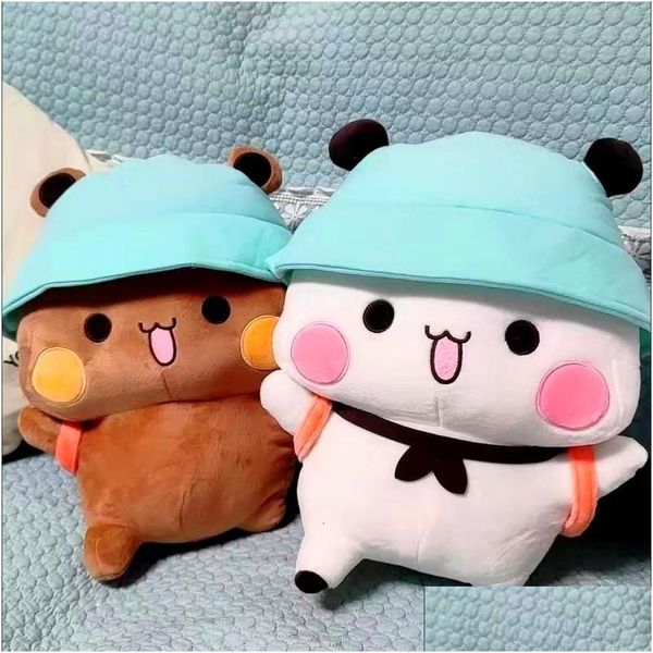 Bonecas de pelúcia Kawaii Bubu e Dudu Panda Cute Plushie Boneca Dos Desenhos Animados Urso Recheado Brinquedo De Travesseiro Macio Para Crianças Presente De Aniversário Drop Delivery Toy Dhmof