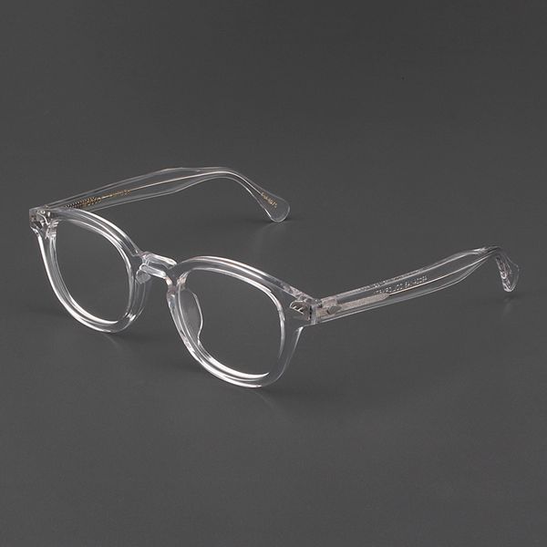 Molduras de óculos de sol Johnny Depp glasses homens mulheres lemtosh computes óculos de lentes limpas Marca vintage óculos ópticos de acetato transparente quadro 230417
