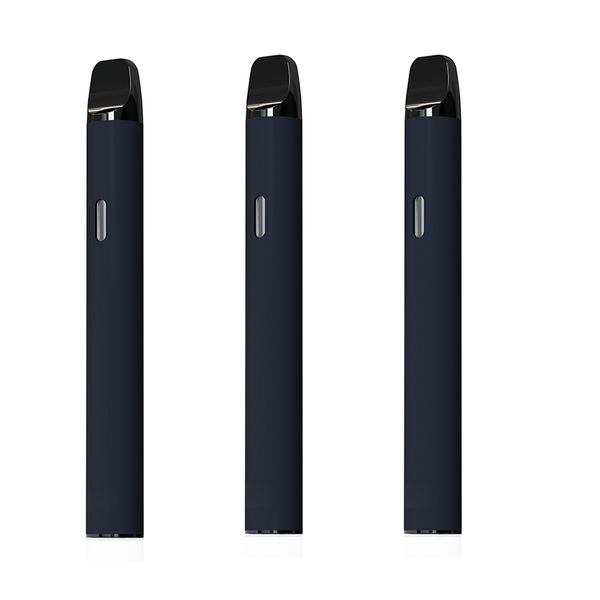 Preto Descartável 2ml Vape Canetas Em Branco E-cigarros Vape 350mAh Recarregável Cerâmica Bobina Vapor Pen Pods Pure Taste Grande Nuvem EUA Estoque Vaporizador de Transporte Rápido