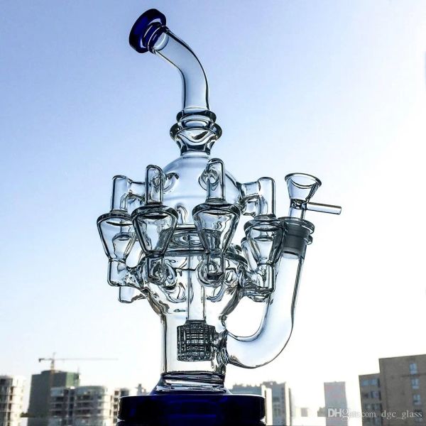 Matrix Perc Oil Dab Rigs Octopus Arms Glasbongs Recycler Bong Dickes Glas Einzigartige Bong 14mm Wasserpfeifen mit Schüssel Wasserpfeifen BJ