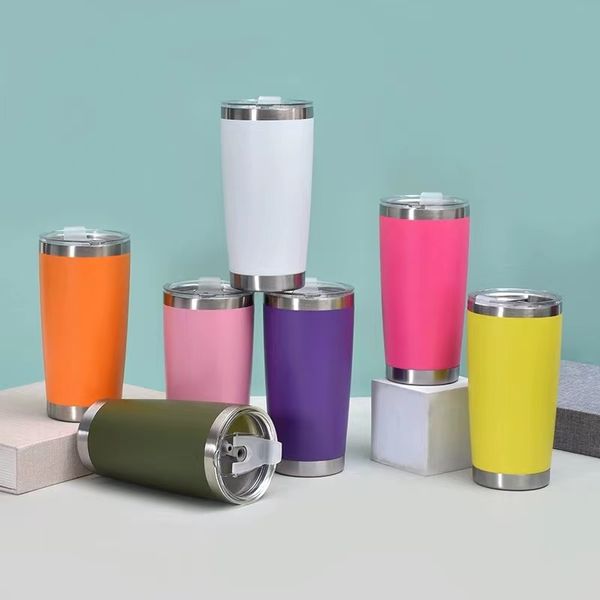 2023New 20oz Drinkware Drinkwar Bottle Tumbler Travel Carneca dupla de parede dupla fria ou cerveja Copo de capa de vácuo Os frascos isolados de aço inoxidável térmicos