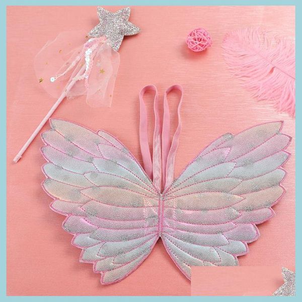 Sonstiges Event Party Supplies Favor Kids Wings Glitter Star Zauberstäbe Kostüm Cosplay Fee Farbverlauf Schmetterlingsflügel Tasse Dh63L