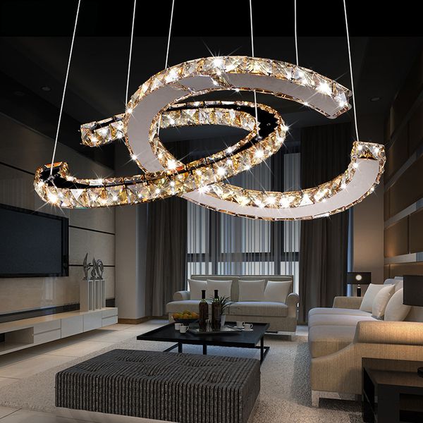 2023 neue Moderne LED Dimmbare Kristall Kronleuchter Dekorative Led Decke Lampen Hängen Leuchte Für Esszimmer Schlafzimmer