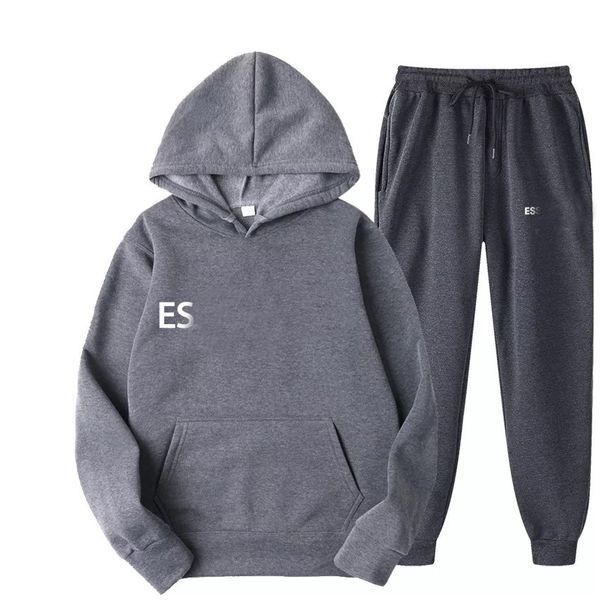 Ess Hoodie Mens Womens Two Piece Pant Mulher Essentiels Tracksuit Set Jaqueta Feminina com Red Essen Hoodies Designer Essentails Roupas Homens Hoodierhio