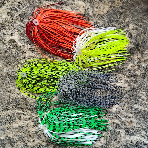 1/5pcsl/isca de pesca elástica saias de silicone buraco guarda-chuva saias acessórios de pesca spinners isca buzzbaits pesca iscas de pesca