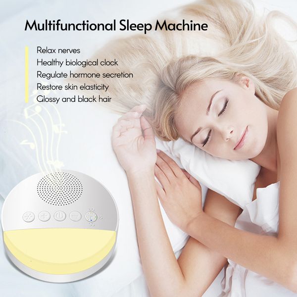 Baby Monitor Camera White Noise Sleep Machine Built-in 6 Suono rilassante Respiro leggero Luce 15/30/60 Timing intelligente Per viaggi in ufficio per bambini adulti 230418