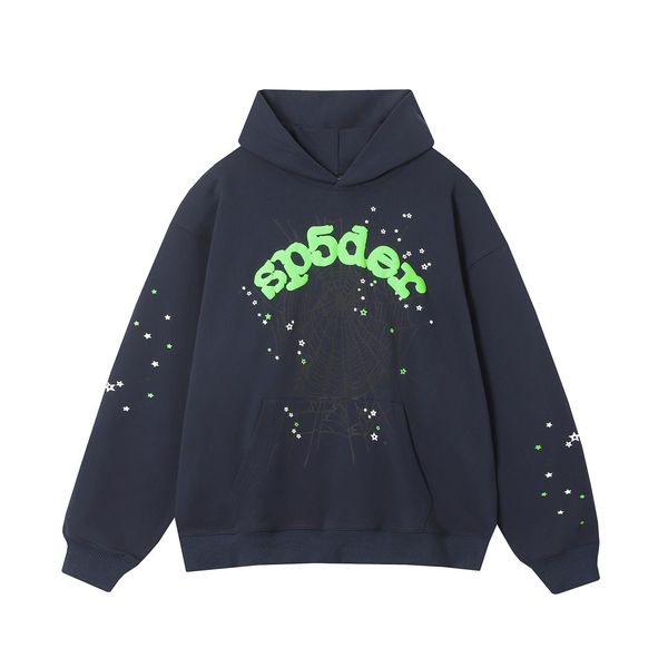 Top 5A Örümcek Kapşonlu Erkek SP5der Hoodie Erkekler İçin Sweatshirts Hoody Genç Thug Angel Kadın Polo 555555 Mor Örümcek Web Hoodies Trailsuit Puff Baskı Pullover Pantolon Al