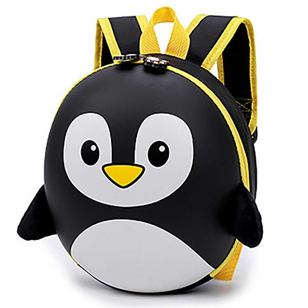 Mochilas crianças bebê dos desenhos animados pinguim mochila meninos meninas jardim de infância escola mochila presente para crianças frete grátis preto azul ye w0418