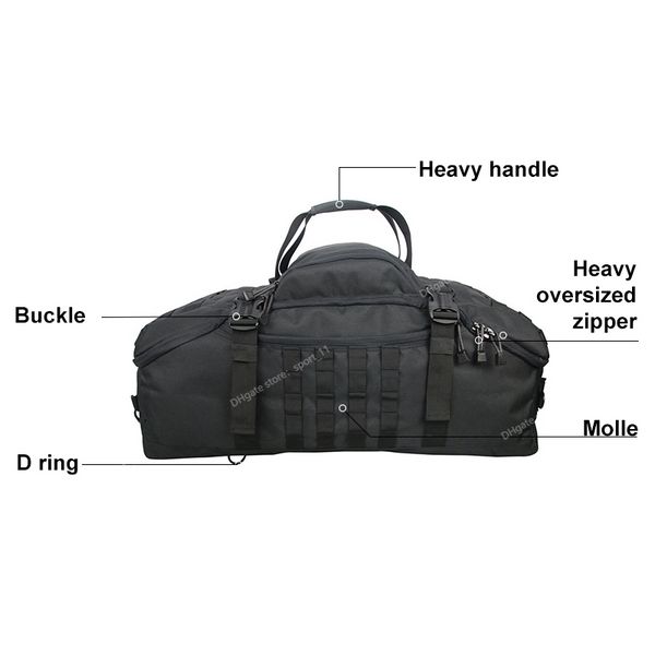 40l 60l 80l sacos de viagem à prova dwaterproof água grande capacidade sacos de bagagem dos homens mochila de viagem tote saco de fim de semana militar mochila esporte sacos de ginásio