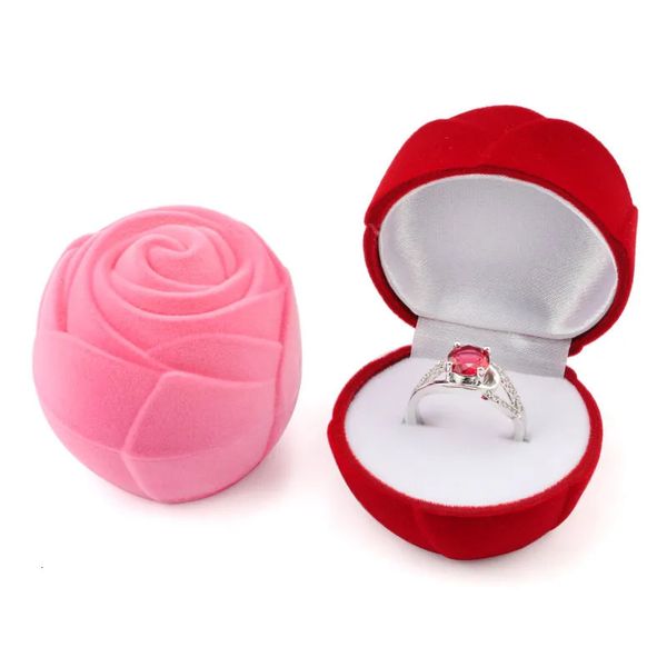 Scatole per gioielli 10PC scatola per gioielli rosa / rosa rossa scatola per fedi nuziali in velluto scatola per esposizione collana confezione per gioielli confezione regalo 231118