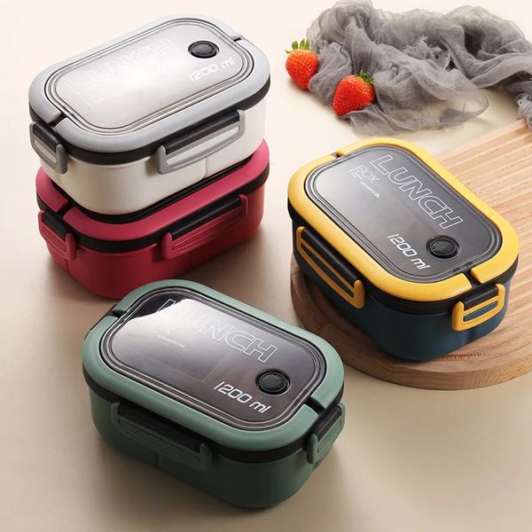 Термоз DoubleLayer Lunch Box Студенческий офис работник Bento Outdoor Picnic Fruit Fruet Containce Contair Salad Сумки для еды 231117