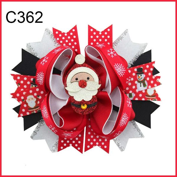 Headwear Acessórios de cabelo G grupo 24pcs arcos de cabelo de Natal Candy Cane Bow Santa Grampo de cabelo Rena Feriado Feliz Natal Arco de cabelo 231118