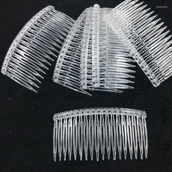 Cabeças de cabeça 10 PCs/Conjunto Tiara Véil Comb Plástico Plástico Branco Branco Transparente Fork para Combs Acessórios para Cabelo