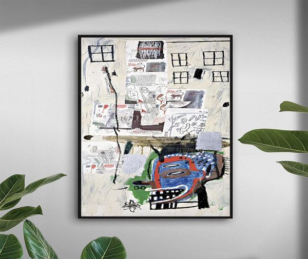 Leinwand Basquiat Moderne Home Poster und Drucke Leinwand Malerei Wandbilder Home Dekoration3680111