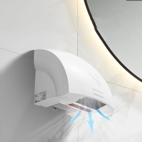 Сушилки для рук Полностью автоматическая индукционная бесшумная сушилка Коммерческая ванная комната Настенный мобильный телефон Smart 231118