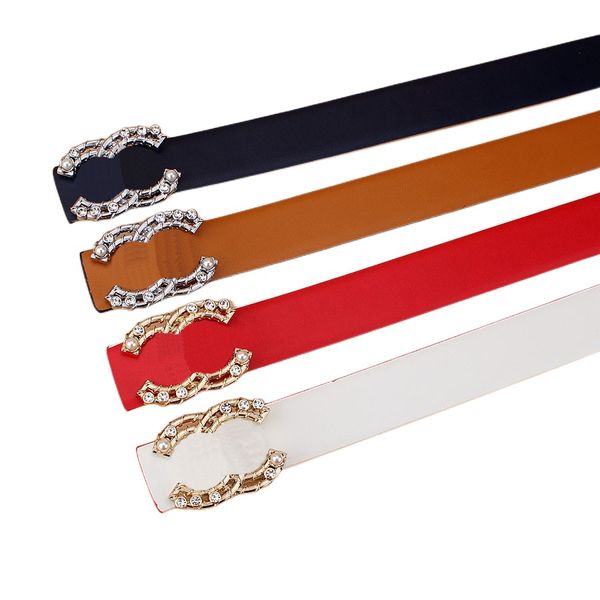 Cintura di design di lusso Cinture di moda da donna Fibbia con lettera liscia Cintura in pelle di colore a doppia faccia per donna Jeans Cintura stile classico Larghezza 3,3 cm