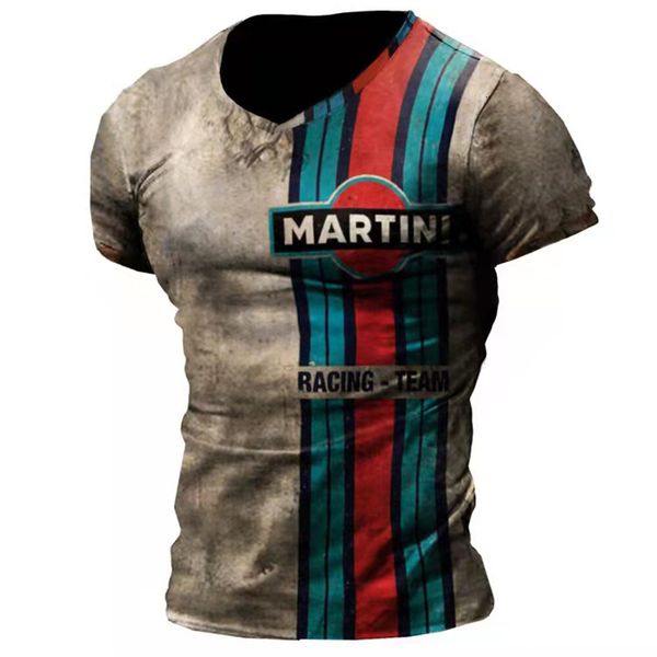 Mens Tshirts Vintage per stampa 3D American EE Op Short Short Short Over Oneck Abbigliamento in cotone Oneck CAMISETA 230417