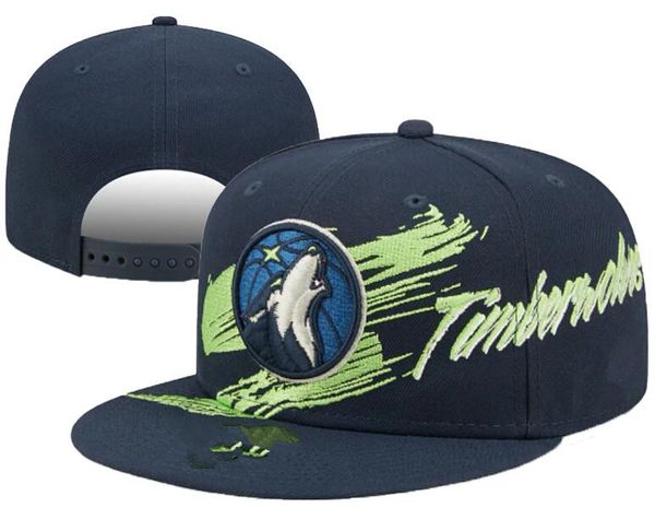 Миннесота ''Timberwolves'' Бейсболки Casquette 2023-24 унисекс модная хлопковая бейсболка Snapback шляпа мужчины женщины солнцезащитная шляпа с вышивкой весна-лето кепка оптом a1