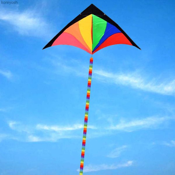 Drachenzubehör Super Nylon Stunt Kite Tail Rainbow Line Drachenzubehör KinderspielzeugL231118