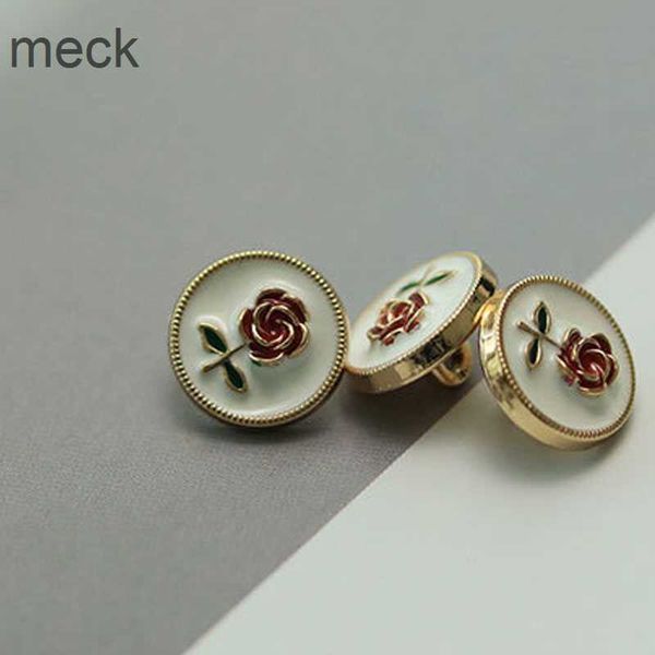 Клипки с пуговицами Barrettes Vintage Rose Metal Button