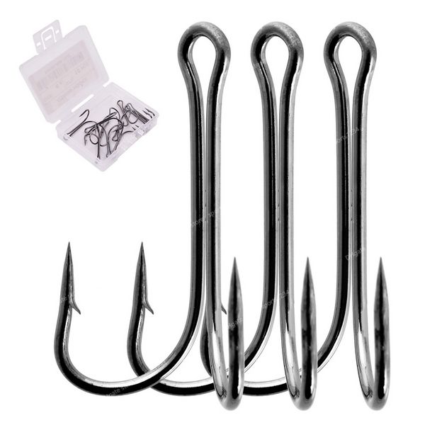 Aorace 10pcs/kutu çift balıkçılık kanca karbon çelik krank dikenli jig kanca sazan balıkçılık sineği bağlama yumuşak cazibesi balık aksesuarları balık avı balıkçıları boyutu 1 0 balıkçılık kancası