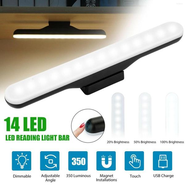 Tischlampen Touch Dimming 30 cm Schreibtischlampe 5 V USB wiederaufladbar Augenschutz Arbeitszimmer Schreibtisch Nachtspiegel Schlafzimmer Beleuchtung Küche