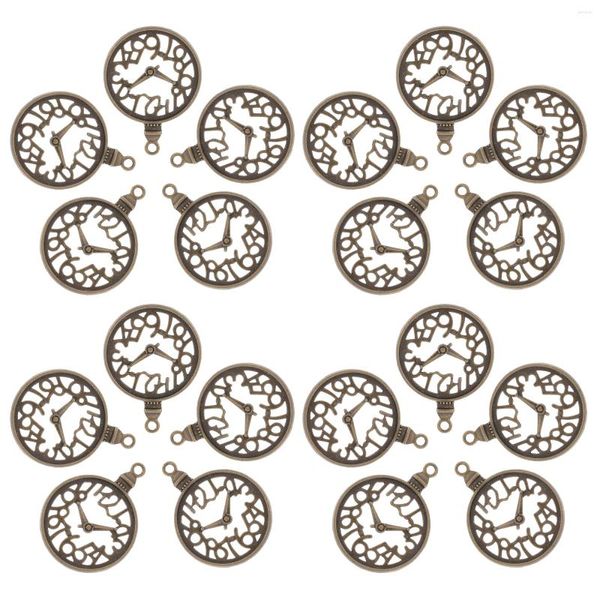 Wanduhren 60 Stück Uhrenzubehör Handdekor Form Charms Crafts Gear DIY Charm Alloy Crafting Anhänger