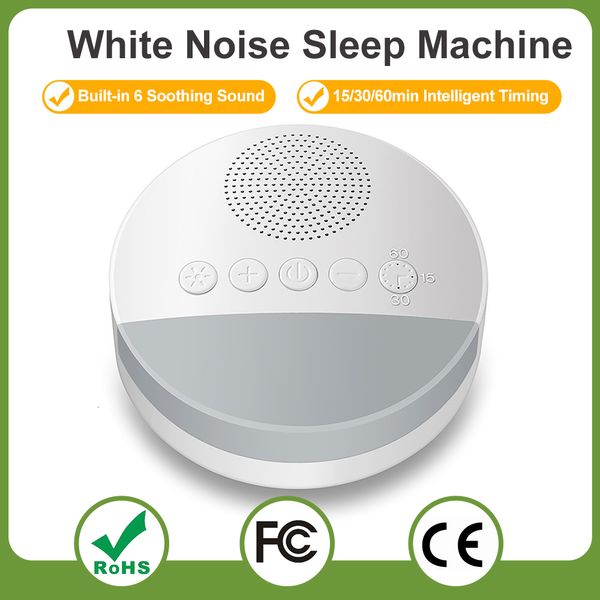 Babyphone Kamera Baby White Noise Sleep Machine Eingebaute 6 beruhigende Geräusche Sanfter Atem Licht Zeitgesteuertes Herunterfahren Sleep Machine Sound Player 230418