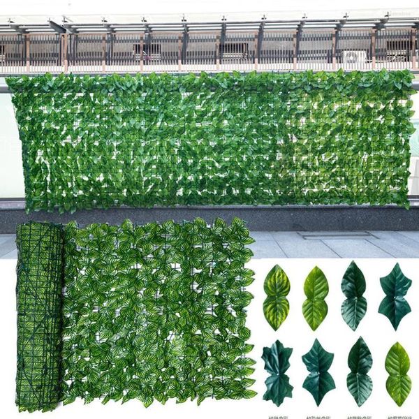Dekorative Blumen-künstliche Blatt-Zaun-Netz-Hecken und Kunst-Efeu-Reben-Dekoration für Garten-Dekoration im Freien