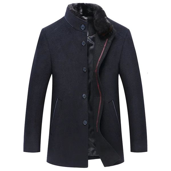Misturas de lã masculina inverno lã cashmere trench coats masculino negócios casual casacos de alta qualidade homem jaquetas quentes tamanho 3xl 231118