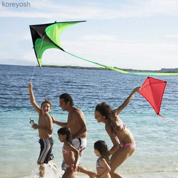 Kite Acessórios 160cm Kit de Kite Stunt Kite Primário de Alta Qualidade com Linha de Roda Grande Delta Kite Tail Brinquedo Ao Ar Livre Kites para Crianças Adulto Brinquedo Esportivo PresentesL231119