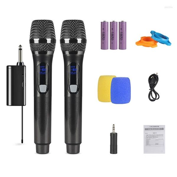 Microfoni Microfono wireless portatile per karaoke Party Home Meeting Church School Show con ricevitore a batteria al litio ricaricabile