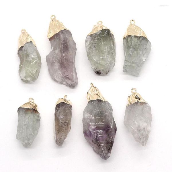 Подвесные ожерелья 1pc 10x30-20x55 мм модные кристалл нерегулярная каменные подвески Естественные полудрагоценные DIY для изготовления серьгов ожерелья
