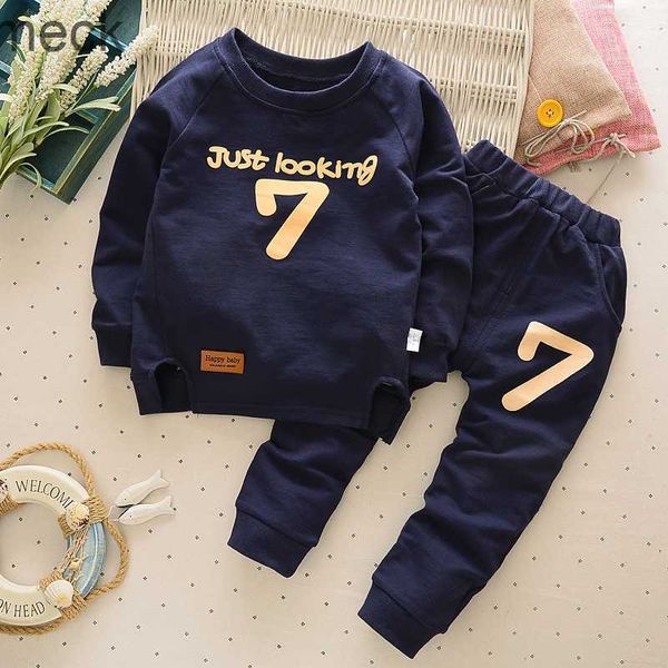 Kleidungssets Kinderkleidung 2022 Herbst und Winter Jungen und Mädchen Langarm-O-Neck-Kleidung 2-6 Jahre alte Baby-T-Shirts und Hosen-Sets