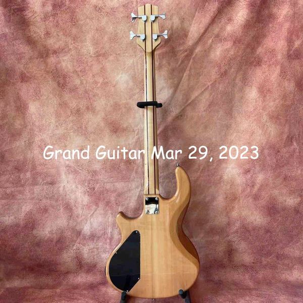 Özel Gwal Mark 4 String Style Gitar Bas Doğal renkte aktif pikap ile