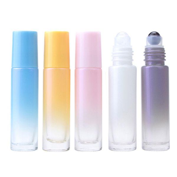 Garrafas de embalagem 10ml Jade Roll on Bottle Travel Glass portátil Óleo essencial Cristal natural Pedra Cosmética Bottling vazio D DHGARDEN DH2V5