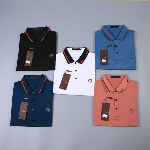 2023 Erkek Tasarımcı Polos Marka Küçük At Nakış Giyim Erkekler Kumaş Mektup Polo T-Shirt yaka gündelik tişört tişört tişört
