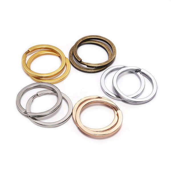 10 Teile/los 25 28 30mm Gold Runde Schlüssel Ring Llaveros Verschluss Erkenntnisse Schlüssel Kette Split Ring Überzogene Schlüssel Ring für Schmuck Herstellung Schmuck HerstellungSchmuck Erkenntnisse Komponenten