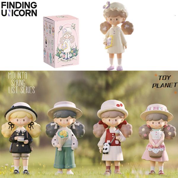 Blind Box FUN molinta Spring List Series zZoton zhuodawang Kawaii Actionfiguren Mystery Christmas Gift Kid Toy 230418