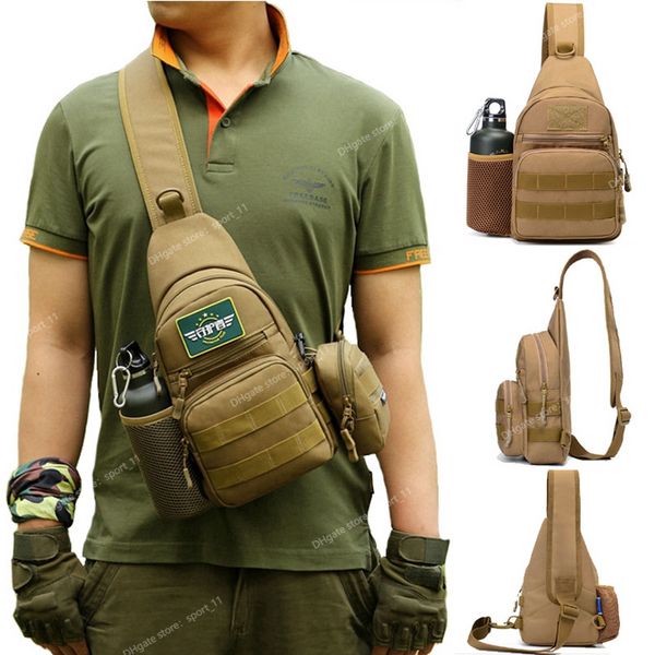 Militärische taktische Sling-Umhängetasche für Herren, Outdoor, Wandern, Camping, Armee, Jagd, Angeln, Flasche, Brusttasche, Sling, Molle-Rucksack, Camping, Wandern, Outdoor-Taschen, Sport