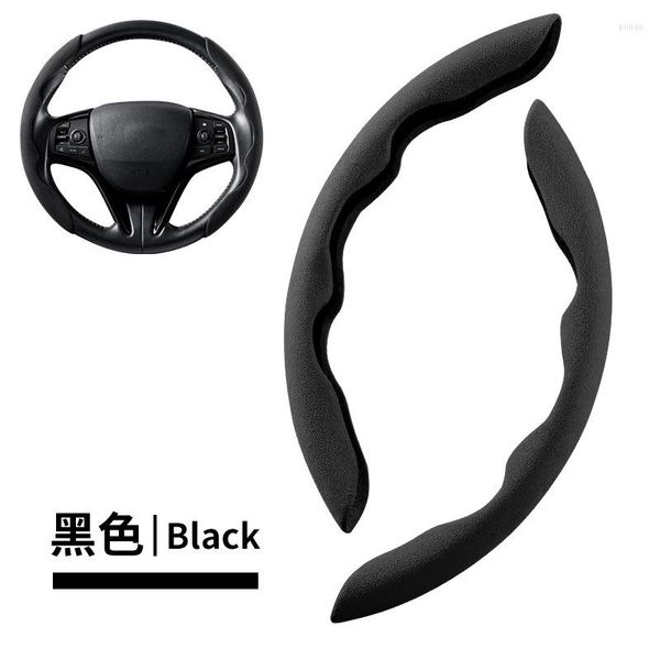 O volante de direção cobre leve luxo durável anti-deslizamento preto capa protetora de moda de moda aplicável a todas as rodas