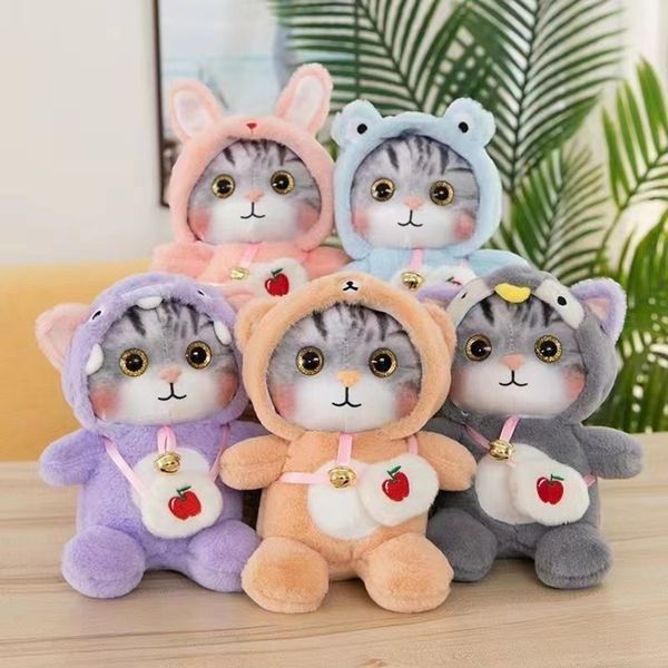 Simpatica bambola gatto cravatta cura gira gatto peluche 8 