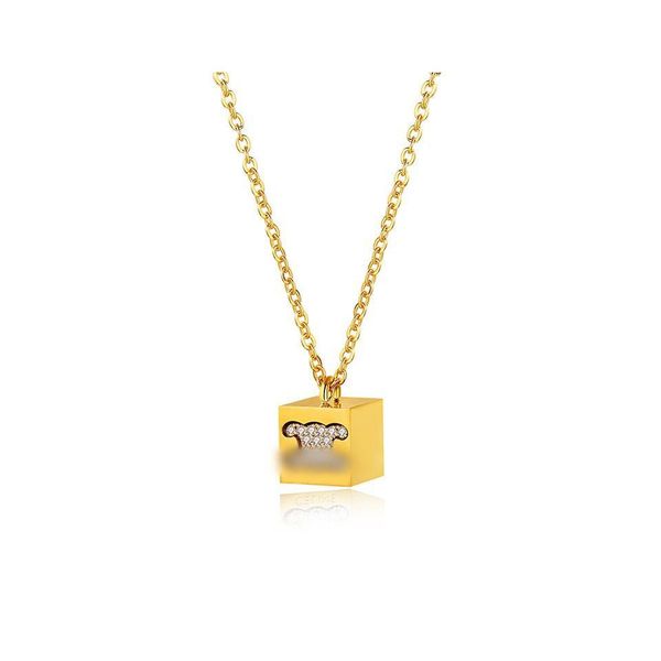 Подвесные ожерелья Cel Arc de Triomphe Cube Diamond Braslet Serrings Дизайнеры ювелирные изделия для женщин Партия Золотой Мужчина -ожерелье Drop Dhp0k
