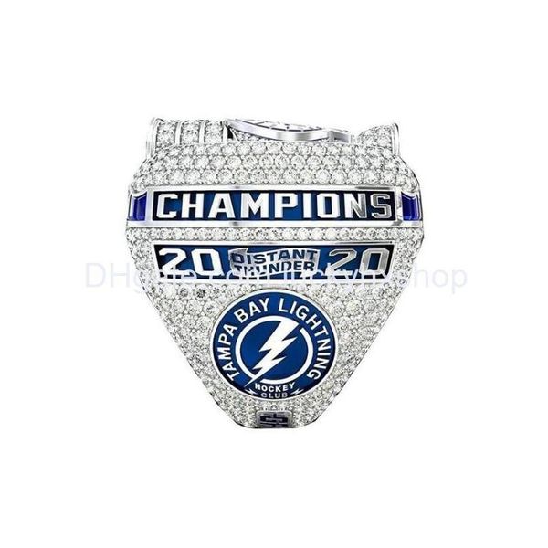 Кластерные кольца FanscollectionTampa Bay Lightning 2004 Кольцо чемпионов по хоккею с шайбой в командном чемпионате Спортивный сувенир Рекламный подарок для болельщиков W Dhsb2