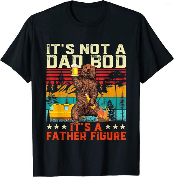 Herren-T-Shirts, Herren-T-Shirt „It's Not A Dad Bod Father Figure“, lustiges Bären-Bierliebhaber-T-Shirt