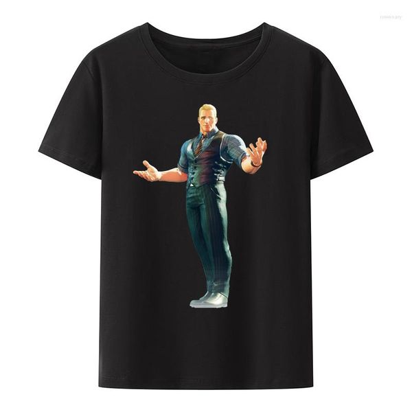 Herren T-Shirts Street Fighters Charakter Cody Cotton T-Shirts Y2k Anime Style Koszulki O-Ausschnitt Herrenbekleidung Creative Print Roupas Masculinas