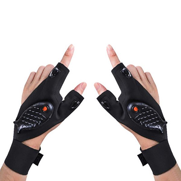 Auto-Reparatur-Sets Wiederaufladbare Taschenlampen-Handschuhe Universal-Fingerlose Handschuhe LED-Beleuchtungs-Reparatur-Finger-Lampe für Outdoor-Nachtangeln Camping-Wandern-Werkzeug